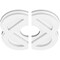 Ekena Millwork Charlotte Architectural Grde PVC Contemporary Ceiling Medallion, Two Piece, 10"OD x 3"ID x 4"C x 1"P CMP10CE2-03000 - alternate 3